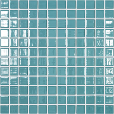 Mozaic de sticla - COLORS LISO AZUL TURQUESA 25*25mm Mozaic de sticla - COLORS LISO AZUL TURQUESA 25*25mm