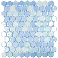 Mozaic de sticla - LUX LIGHT BLUE HEX 35*35mm Mozaic de sticla - LUX LIGHT BLUE HEX 35*35mm