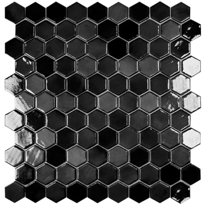 Mozaic de sticla - LUX ANTRACITE HEX 35*35mm Mozaic de sticla - LUX ANTRACITE HEX 35*35mm