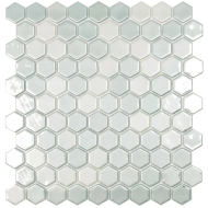 Mozaic de sticla - LUX WHITE HEX 35*35mm Mozaic de sticla - LUX WHITE HEX 35*35mm