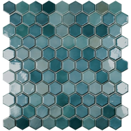 Mozaic de sticla - LUX GREEN HEX 35*35mm Mozaic de sticla - LUX GREEN HEX 35*35mm