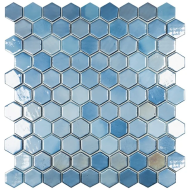 Mozaic de sticla - LUX BLUE HEX 35*35mm Mozaic de sticla - LUX BLUE HEX 35*35mm