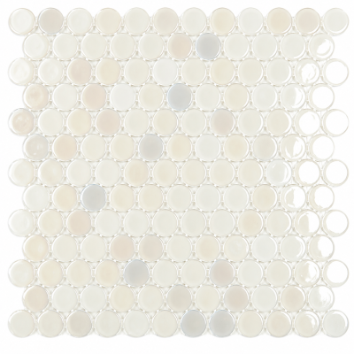 Mozaic de sticla - CIRCLE WHITE BR 25x25 mm Mozaic de sticla - CIRCLE WHITE BR 25x25 mm