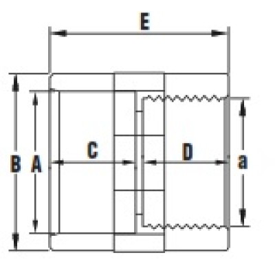 Mufa PVC Diametru 50 lipire și filet interior