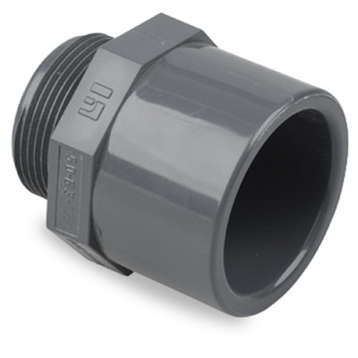 Niplu PVC - lipire și filet exterior 50/63 - 1 1/2" Niplu PVC - lipire și filet exterior 50/63 - 1 1/2"