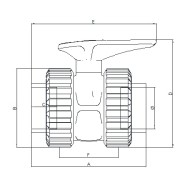 Robinet Bila  PVC Diametru 75 lipire - lipire
