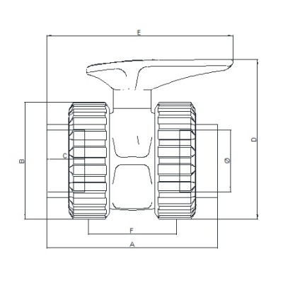 Robinet Bila  PVC Diametru 75 lipire - lipire