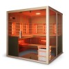 Sauna Finlandeza Mixta cu Infrarosu 5-6 pers. L2.04*l2*h2.05 m Eclipse Hemlock