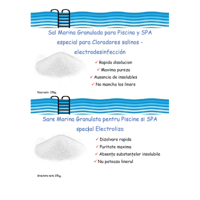 Sare Marina special electroliza 25 KG Sare Marina special electroliza 25 KG