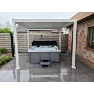 Pergola Venice albă cu prelată