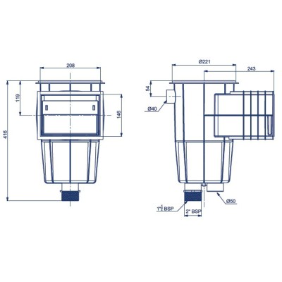 Skimmer Beton 15L Skimmer Beton 15L